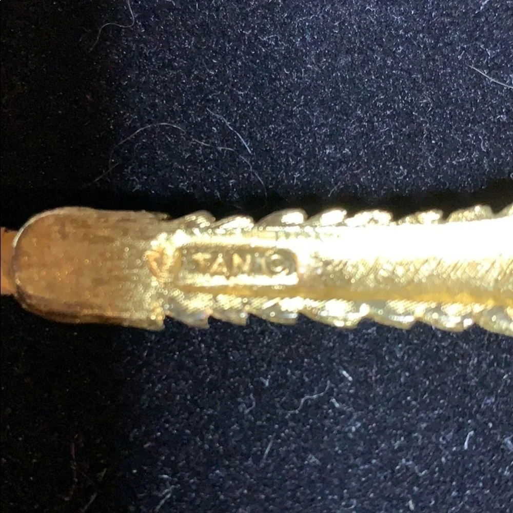 Two Vintage Gold Color Pineapple Butter Knives